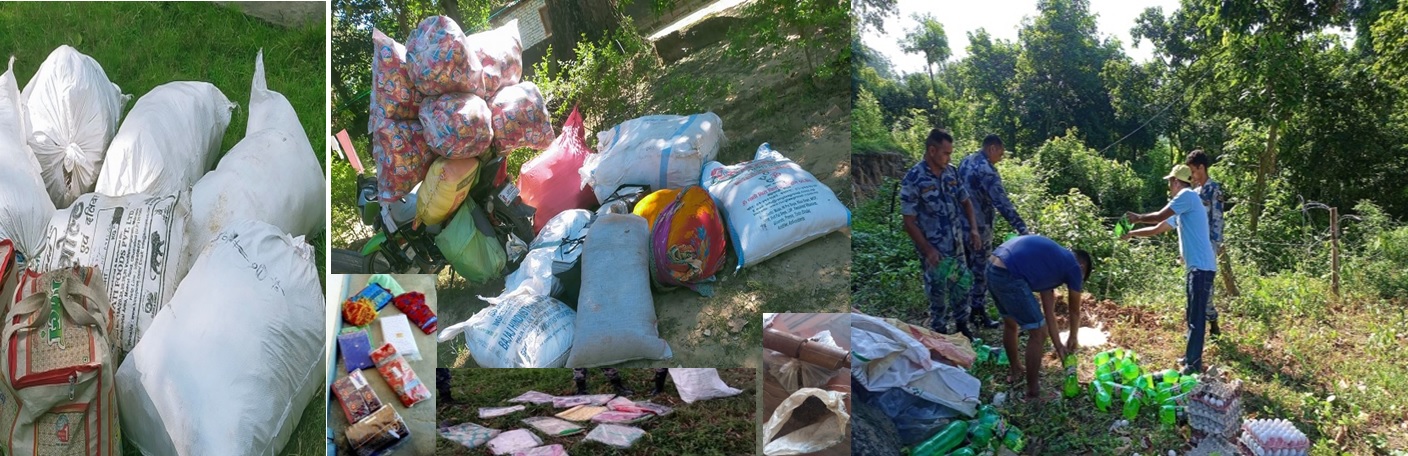 सशस्त्र प्रहरीद्वारा ५ लाख ४६ हजार मूल्य बराबरका अवैध मालसामान बरामद